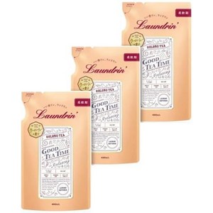 란도린 섬유유연제 다즐링 레몬 리필 3봉(480 ml), 우롱티 리필 3봉g