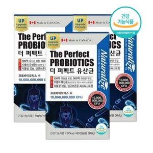 네추럴라이즈 프로바이오틱스 더 퍼펙트 유산균 60캡슐x3(6개월분) 17종 유산균 포스트바이오틱스 유익균 증식에 도움 식물성 캡슐 유산균배양건조물, 3개