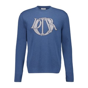 디올 로고 프린트 스웨터, 블루계열, S(KR 95)