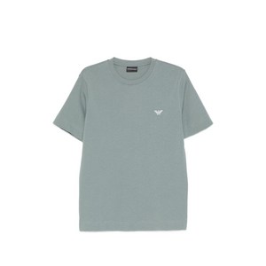 엠포리오아르마니 이글 자수 크루 넥 티셔츠, 블루계열, Standard M(KR 100)