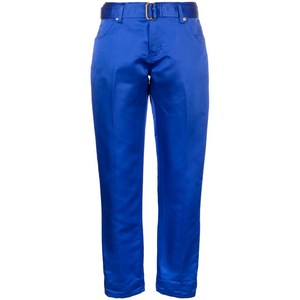 톰포드 크롭 실크 새틴 팬츠, 블루계열, Italy 40