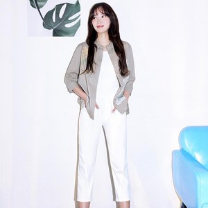 베스띠벨리 23S/S 밴딩 절개 라인 데님 배기 팬츠 BGP2275WH