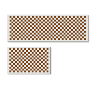 원스포유 4세대 빨아쓰는 규조토 발매트 2종세트(대형+소형) 미끄럼방지 주방 욕실 매트, 브릭 체크보드(대형+소형)