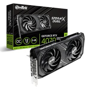 이엠텍 지포스 RTX 4070 SUPER STORM X Dual OC D6X 12GB, RTX 4070 SUPER OC