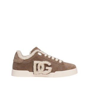 돌체앤가바나 포르토피노 스웨이드 스니커즈, Europe 40(KR 270), 베이지계열+브라운계열