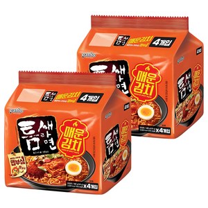 틈새라면 매운김치 120g, 8개, (4개입 X 2팩)