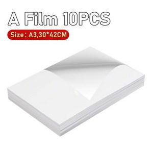 UV DTF 필름 평판 프린터용 AB 필름 라미네이션 기계 전사 스티커 DIY 로고 A3 A4, 5) 10pcs A3 A film