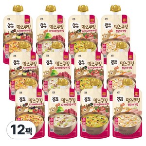 아이꼬야 맘스쿠킹 15개월 아기밥 4종 각3팩 (찜닭3+소고기배추전골3+닭고기시금치카레3+소고기라따뚜이3) 총12팩