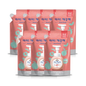 아이깨끗해 향균 거품 핸드 솝리필 모이스처라이징 복숭아향, 200ml, 7개