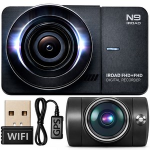 무료방문장착 아이로드 N9 엔나인 가성비 블랙박스 FHD 2채널 + 64GB + 헤드업디스플레이, 출장장착+동글이+G..., 64GB