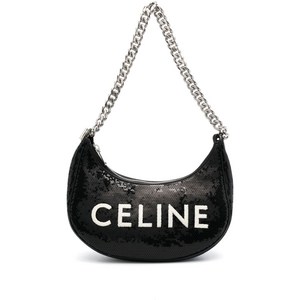 셀린느 시퀸 장식 로고 숄더 백