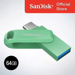 샌디스크코리아 공식인증정품 USB 메모리 Ultra Dual Go 울트라 듀얼 고 Type-C OTG SDDDC3 64GB 압생트그린