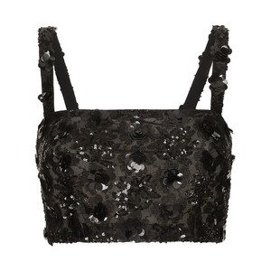 돌체앤가바나 시퀸 민소매 브라렛, 블랙계열, Italy 36(KR 33)