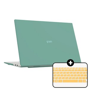 [세트할인-키스킨/파우치] LG 그램 2022/23 보이아 케이스 16인치(16Z90Q/16ZD90Q) 17인치(17Z90Q/17ZD90Q), 케이스+키스킨, 16인치/케이스(민트)+키스킨(옐로우)