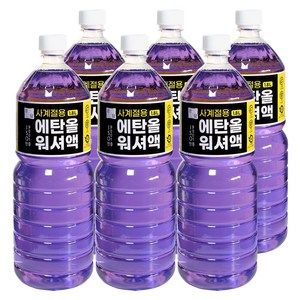 순담 에탄올 워셔액 사계절용 고급워셔액, 1.8L, 6개