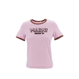 마르니 로고 크루넥 티셔츠, 핑크계열, Italy 40(KR 55)