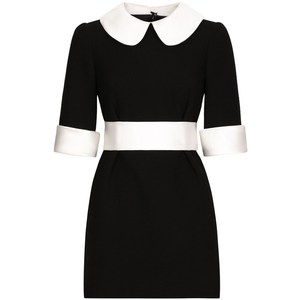 돌체앤가바나 피터 팬 칼라 버진 울 미니 드레스, 블랙계열, Italy 42(KR 55)