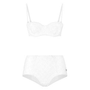 돌체앤가바나 브로드리 앙글레즈 하이웨이스트 비키니 세트