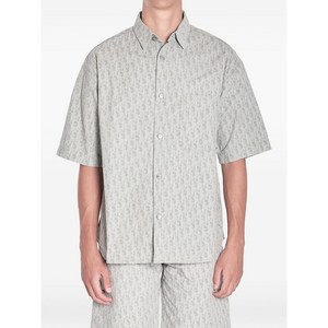 디올 오블리크 모티프 셔츠, 그레이계열, Collar (cm) 40