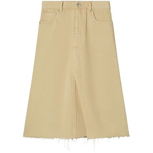 토리 버치 디컨스트럭티드 데님 미디 스커트