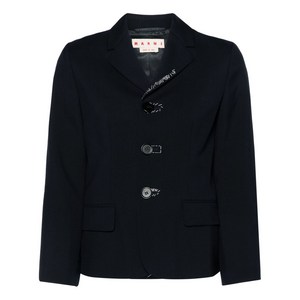 마르니 자수 울 싱글 브레스티드 블레이저, 블루계열, Italy 36(KR 44)