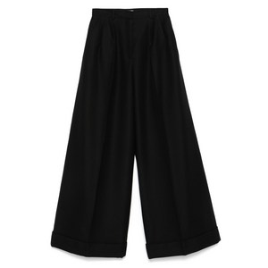 디올 플리츠 디테일 팔라초 팬츠, 블랙계열, FR 36(KR 44)