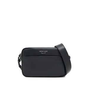 엠포리오아르마니 로고 프린트 레더 숄더 백