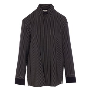 생로랑 스트라이프 셔츠, 블랙계열, France 40(KR 77)