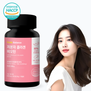 코드밸런스 저분자콜라겐펩타이드 30600mg 프랑스산 비오틴 엘라스틴 시너지 배합 60정 1개, 6개