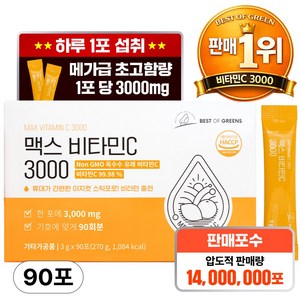 베스트오브그린 고함량 맥스 비타민C 3000, 270g, 1개