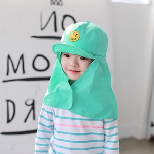 아기 유아 스마일 아동 수영모자 여아 플랩캡 남아 아쿠아 수영모 모자