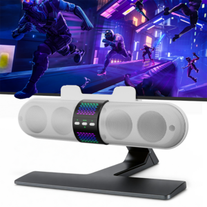 BESTISAN 2채널 멀티미디어 RGB 레인보우 LED 게이밍 블루투스 사운드바 스피커