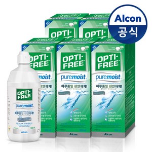 옵티프리 퓨어모이스트 렌즈세정액 + 렌즈케이스, 300ml, 5개