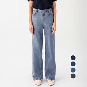 엘블로썸 여성 [숏 기본 롱] 스판 와이드 허리편한 히든밴드 청바지 3단기장