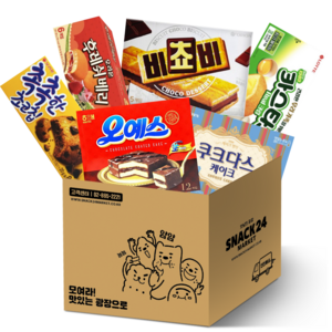 스낵24 사무실 촉촉 박스과자 6종 세트, 1세트
