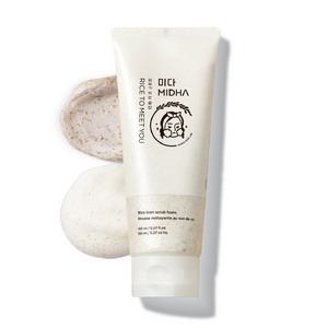 블랙헤드 요철 저자극 데일리 약알칼리성 클렌징폼 | 미다 쌀겨 스크럽 폼