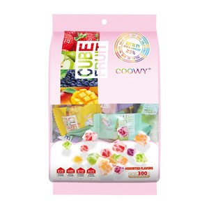 쿠위 큐브 후르츠 젤리, 300g, 4개