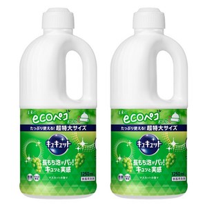 큐큣토 주방세제 머스캣향 리필용, 1.25L, 2개