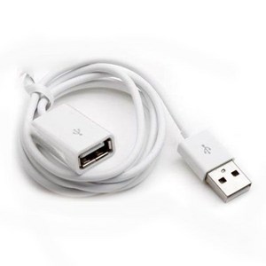 Coms usb 케이블 일반 연장 수퍼슬림 화이트 - 1m 데이터케이블 충전케이블 휴대폰케이블