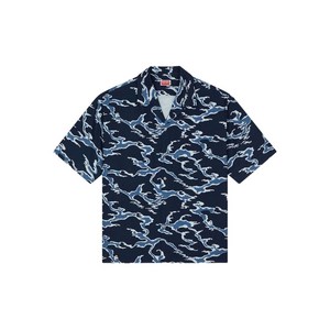 겐조 웨이브 프린트 반소매 셔츠, 블루계열, Standard S(KR 37)