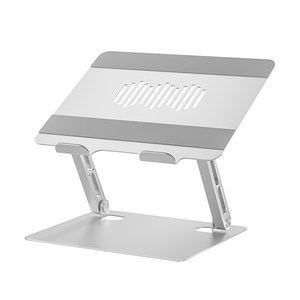 그랩스튜디오 와이드 높이조절 고퀄 스틸 노트북 거치대, 실버