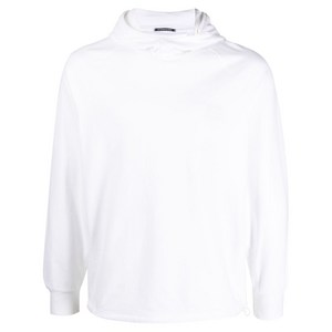 C.P.컴퍼니 로고 패치 긴소매 후디, 화이트계열, Standard XL