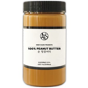 순 땅콩버터 100% 무첨가 미국산 대용량, 1.5kg, 1개