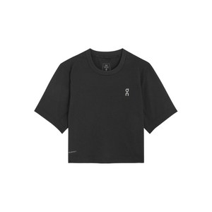 온러닝 반소매 크롭 티셔츠, 블랙계열, L(KR 77)