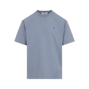 스톤 아일랜드 로고 패치 티셔츠, 블루계열, Standard XL(KR 105)