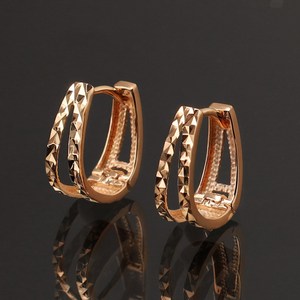 주리에떼 14K/18K 다이아 컷팅 두줄 여성 원터치 귀걸이