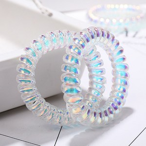 그라데이션 오로라 스프링 머리끈 12p