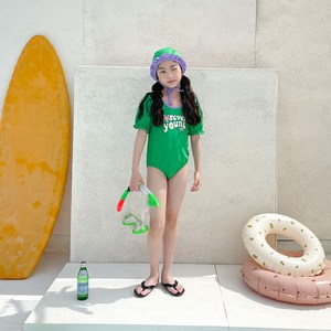 베이비 플라워 모노키니 bikini (2p)