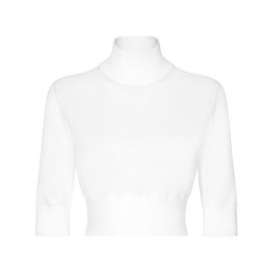 돌체앤가바나 크롭 터틀넥 스웨터, 화이트계열, Italy 40(KR 44)