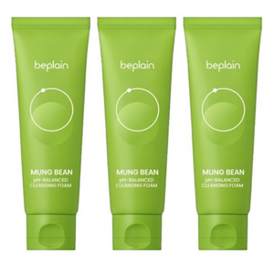 [비건뷰티] 비플레인 녹두 약산성 클렌징폼, 80ml, 3개